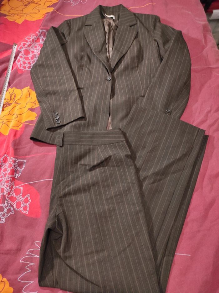 Costume tailleur marron Promod t42 neuf