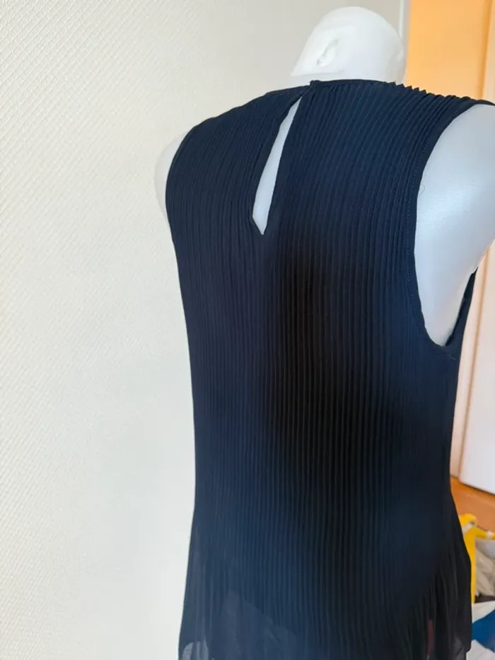 Blouse bleu marine en très bon état taille S Zara - photo numéro 5