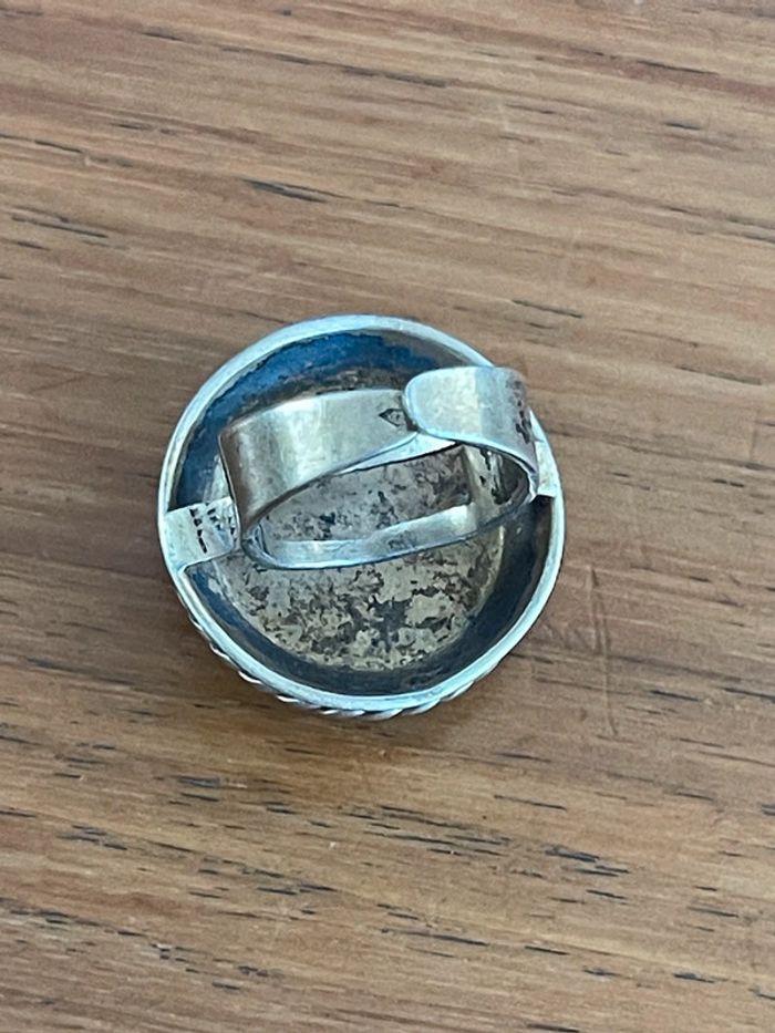 Grosse bague cabochon en argent étranger TDD 52 - photo numéro 7
