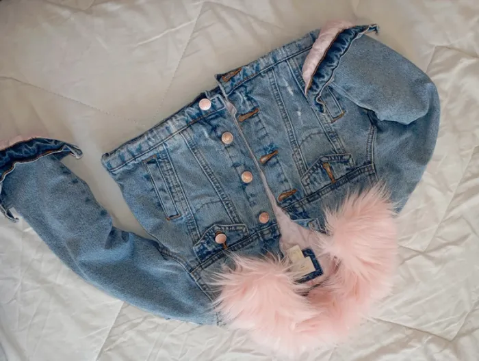Veste jeans avec ou sans foururre - photo numéro 4