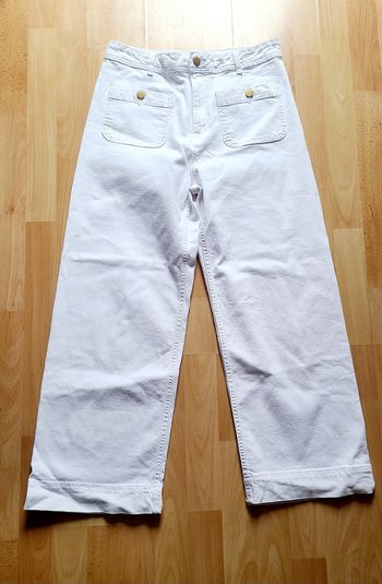 Pantalon à jambes larges blanc neuf taille 38 Kiabi