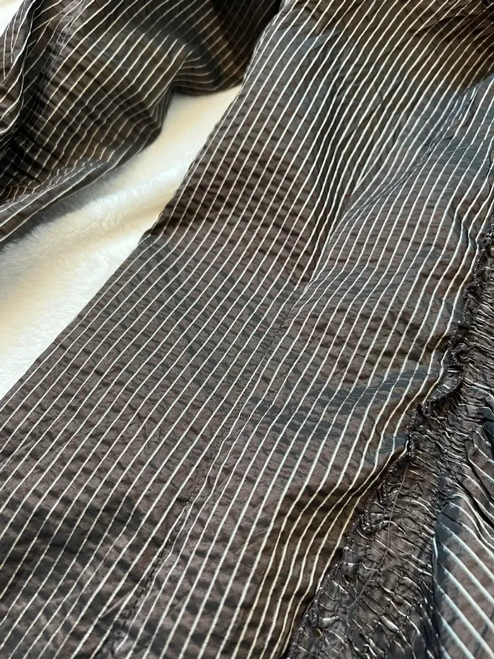 Chemise irisée rayures volants maxi col Witchy 90s - Taille M - photo numéro 8