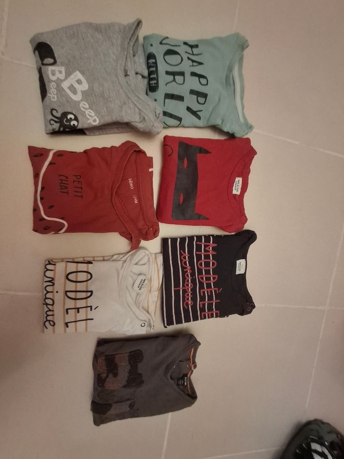 Lot de 7 tee shirt manches longues