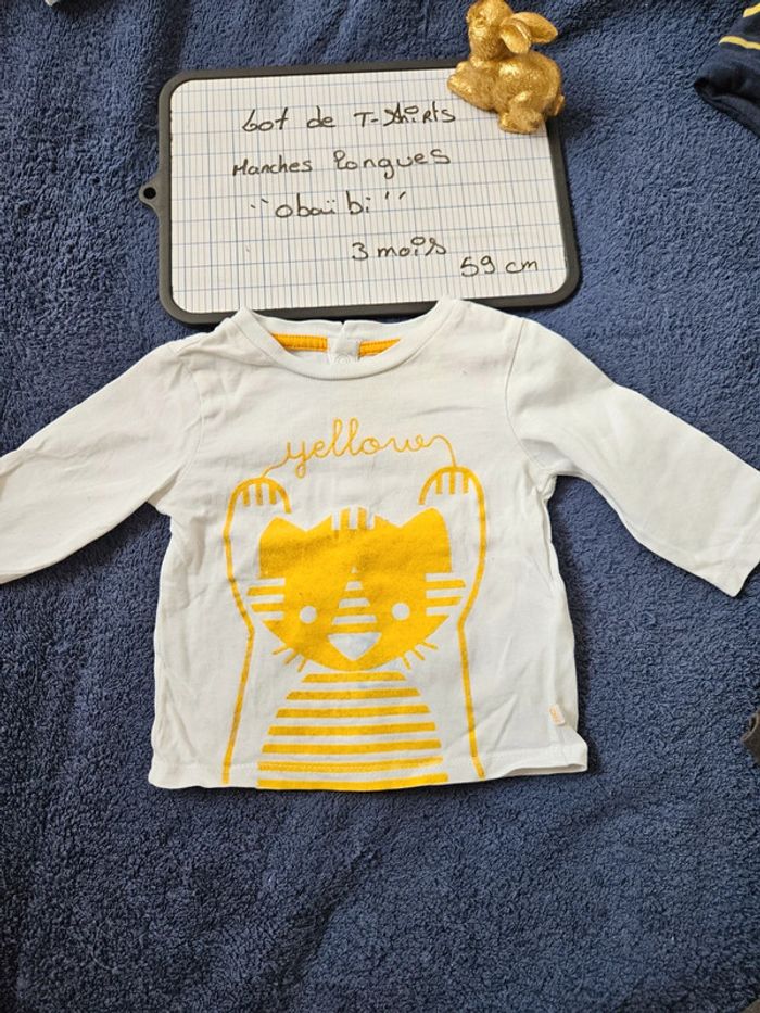 Lot de t-shirts manches longues 3 mois garçon 👦 - photo numéro 4