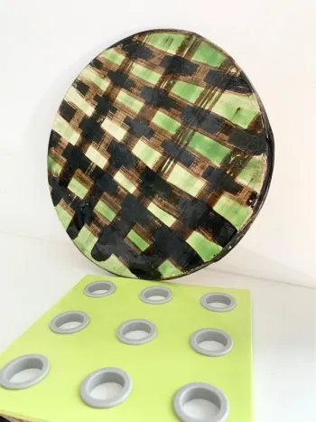 Lot de 2 dessous de plat – parfait état – vert fluo