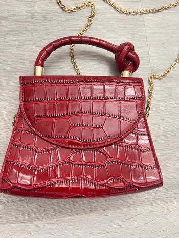 Petit sac vernis rouge