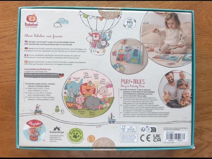 Puzzle jeu de pêche à la ligne en bois - photo numéro 2