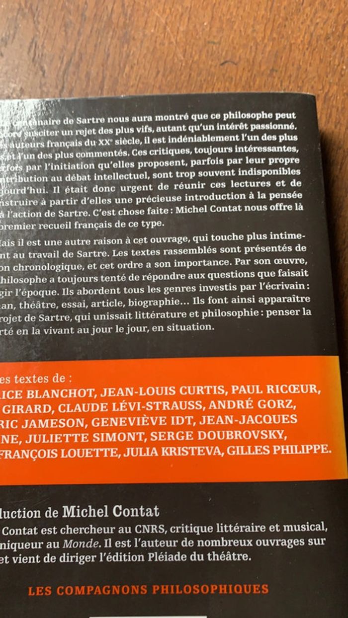 Sartre sous la direction de Michel contâtes - photo numéro 7
