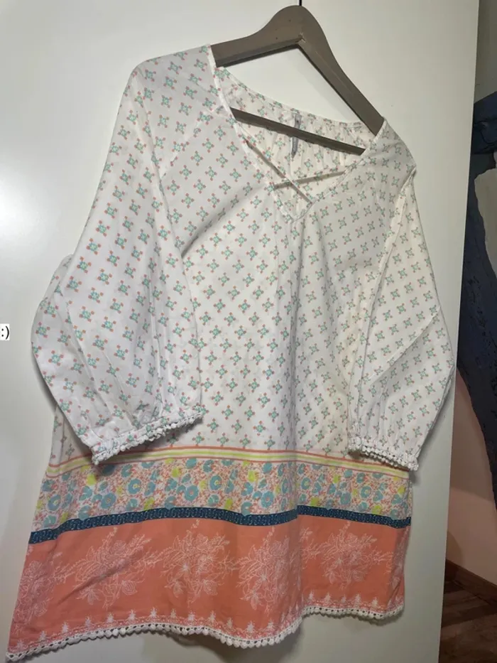 Blouse femme en coton taille 46/ blancheporte - photo numéro 3