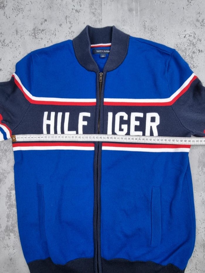 Veste zippée Tommy Hilfiger – Bleu & Blanc – Taille M Hommes (mesures en photos) - photo numéro 11