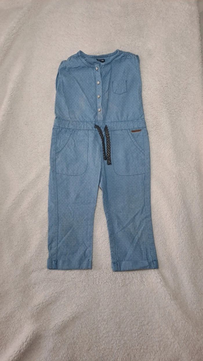 💚Combinaison bleu jean fille – légère et confortable – taille 18 mois - photo numéro 2