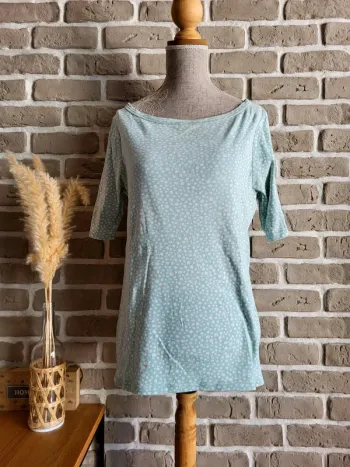 T-shirt en coton vert d'eau imprimé confettis M&S Collection