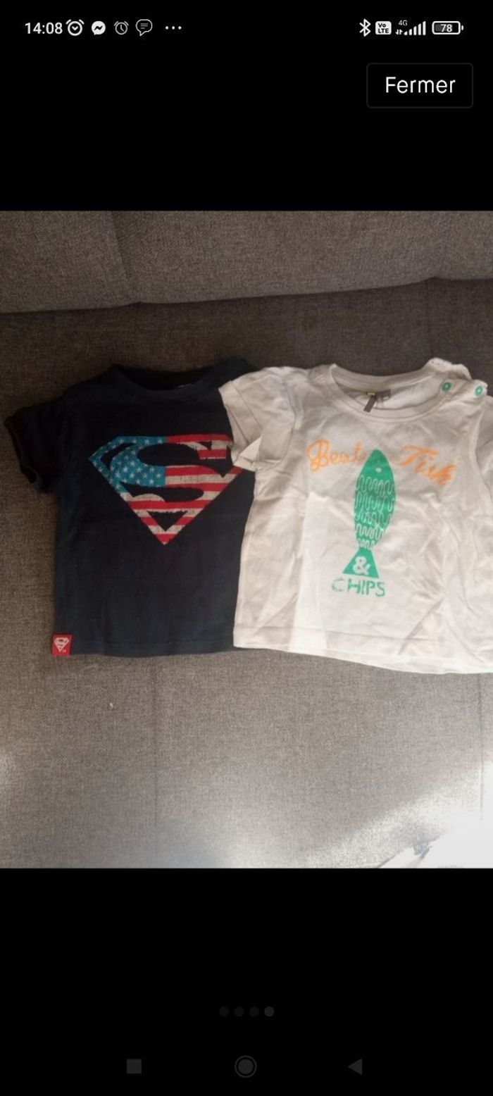 Lot t shirt manches courtes 9 mois - photo numéro 4