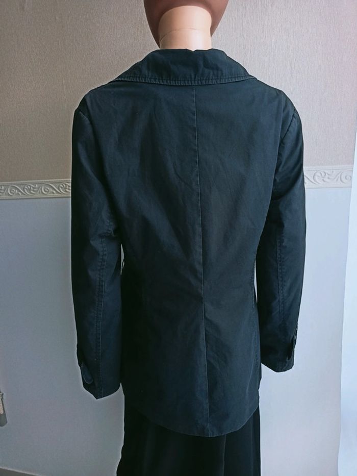 Trench court noir délavé T42 cintré V*128 - photo numéro 8