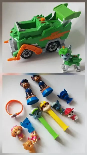 Pat' patrouille rescue knights - véhicule + figurine chevalier rocky