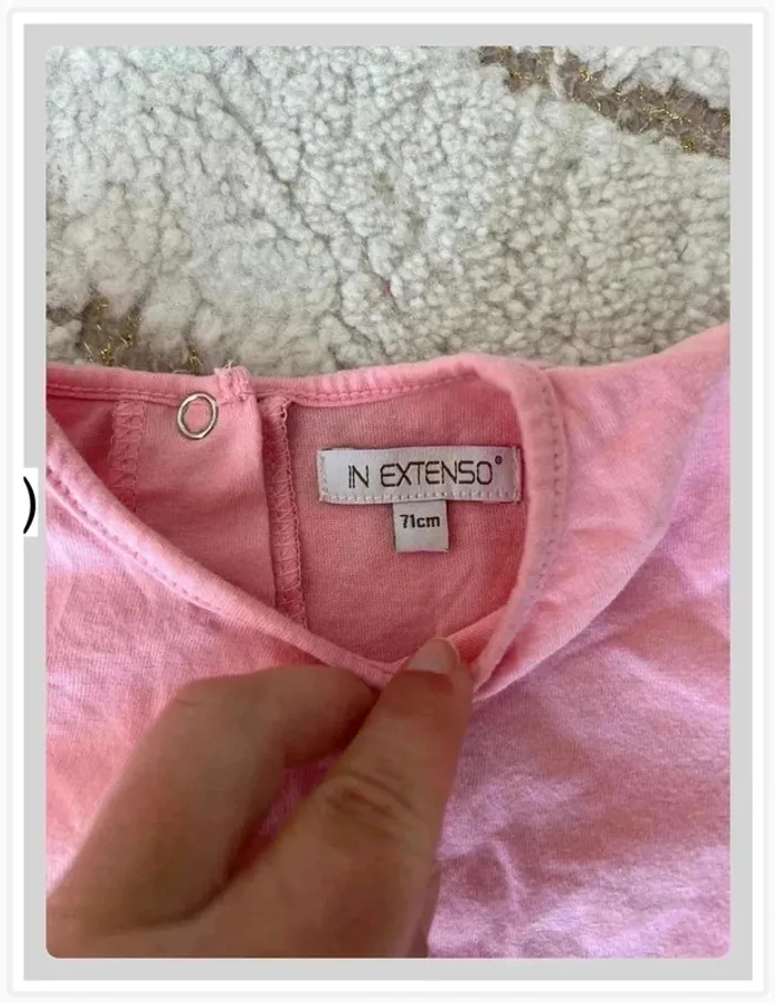 T-shirt 9 mois rose - photo numéro 2