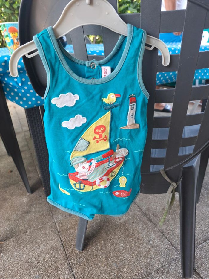 Combinaison maillot de bain sans manche débardeurs 18 mois dpam