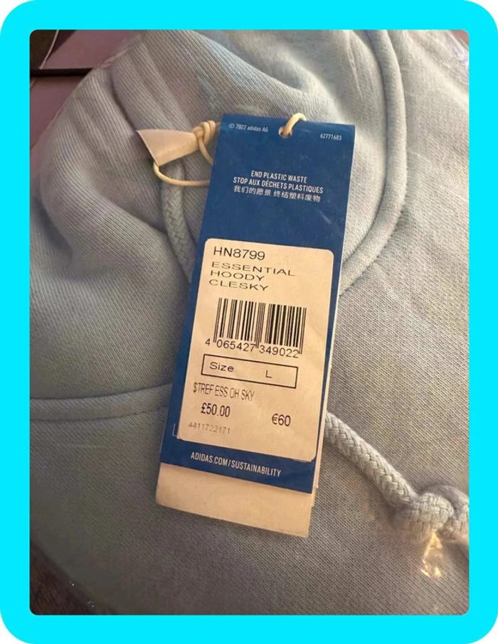 adidas Originals Trefoil Essential Fleece Hoodie taille L - photo numéro 4