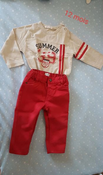 Ensemble 12 mois pantalon et t shirt