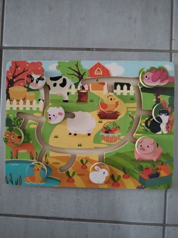 Puzzle en bois utilisé une fois comme neuf
