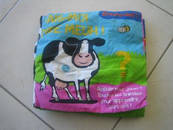 grand livre en tissus bruit animaux