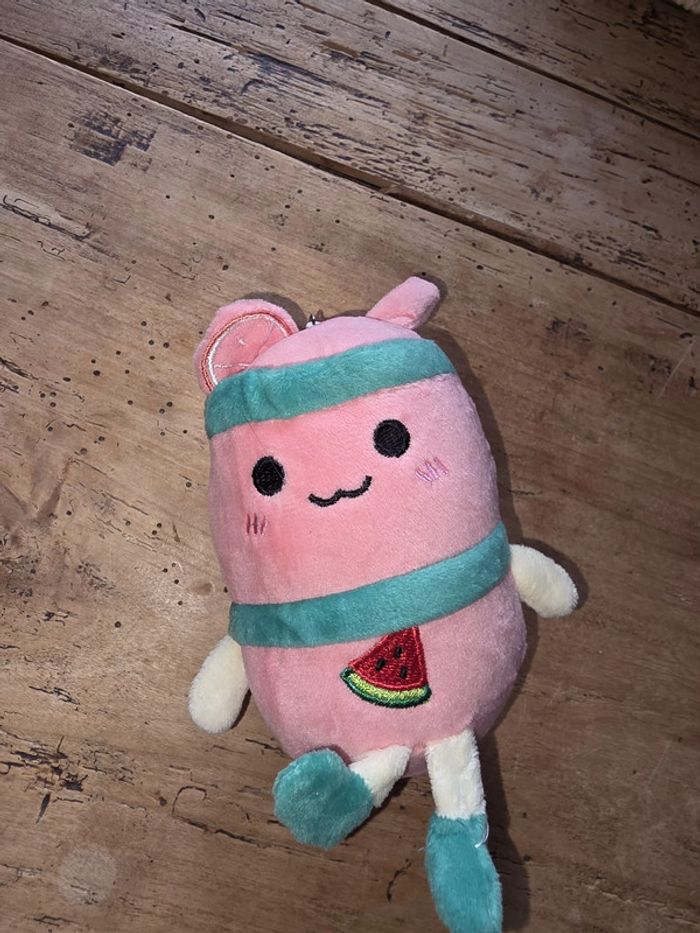 🍉 Peluche Pastèque - Porte-clés Bubble Tea Kawaii