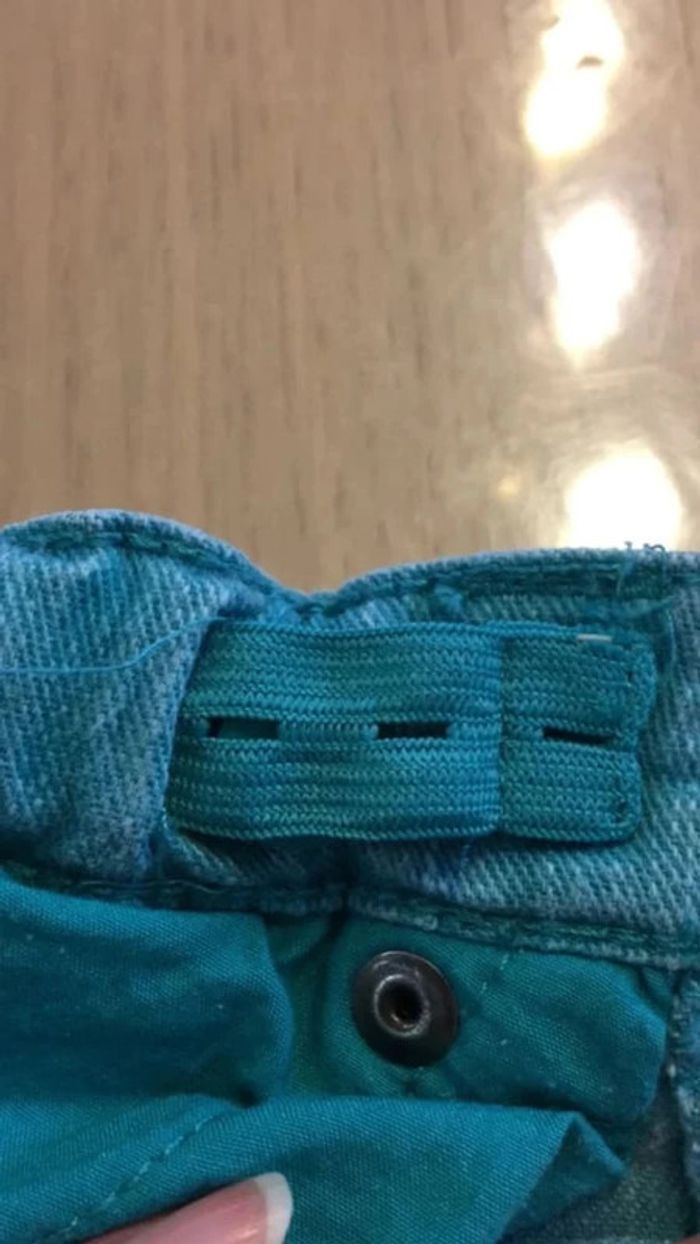 Short en jean orchestra turquoise 5 ans - photo numéro 5