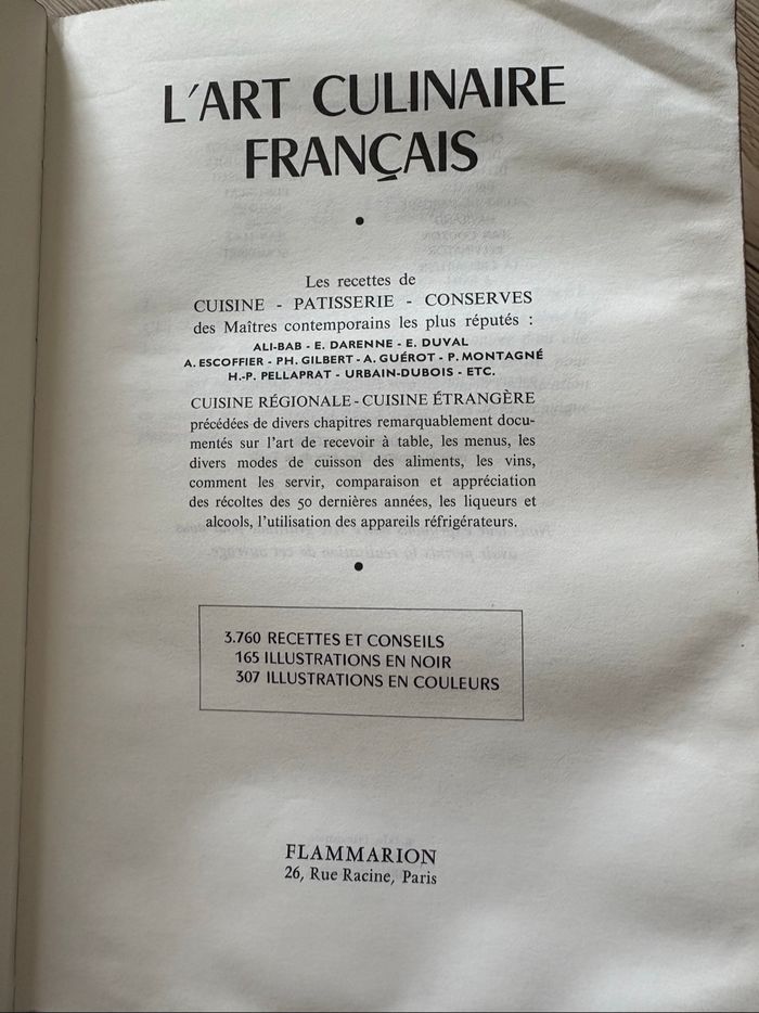L’art culinaire français de Flammarion - photo numéro 2