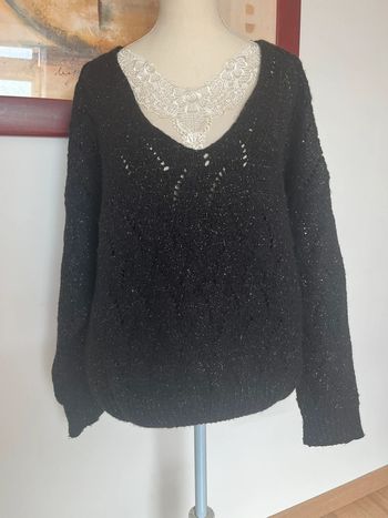 Pull noir pailleté