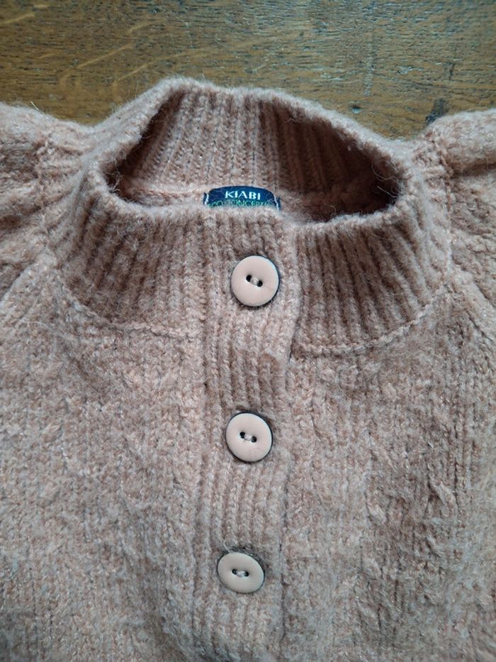 Gros gilet chaud beige 18 mois fille kiabi - photo numéro 2