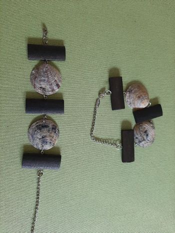 Bracelet neuf coquillage et bois