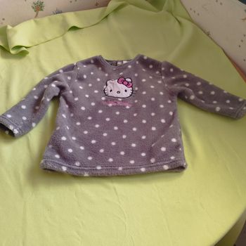 Pull polaire peluche bébé 18mois Hello Kitty