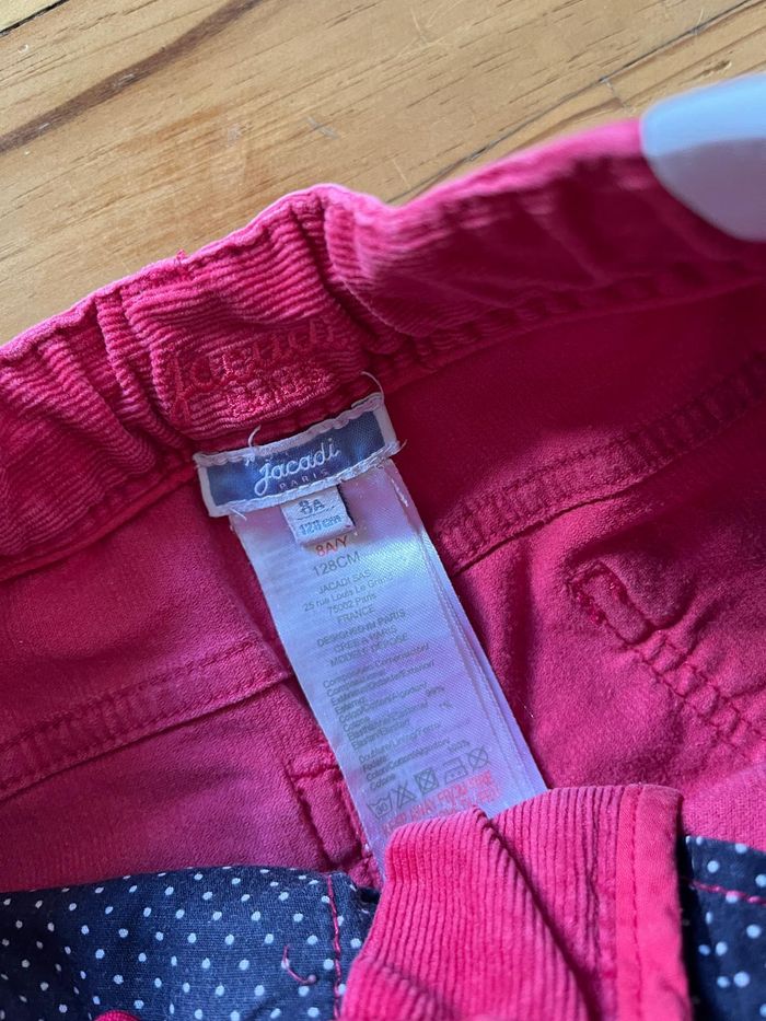 Pantalon velours rose Jacadi 8 ans - photo numéro 4