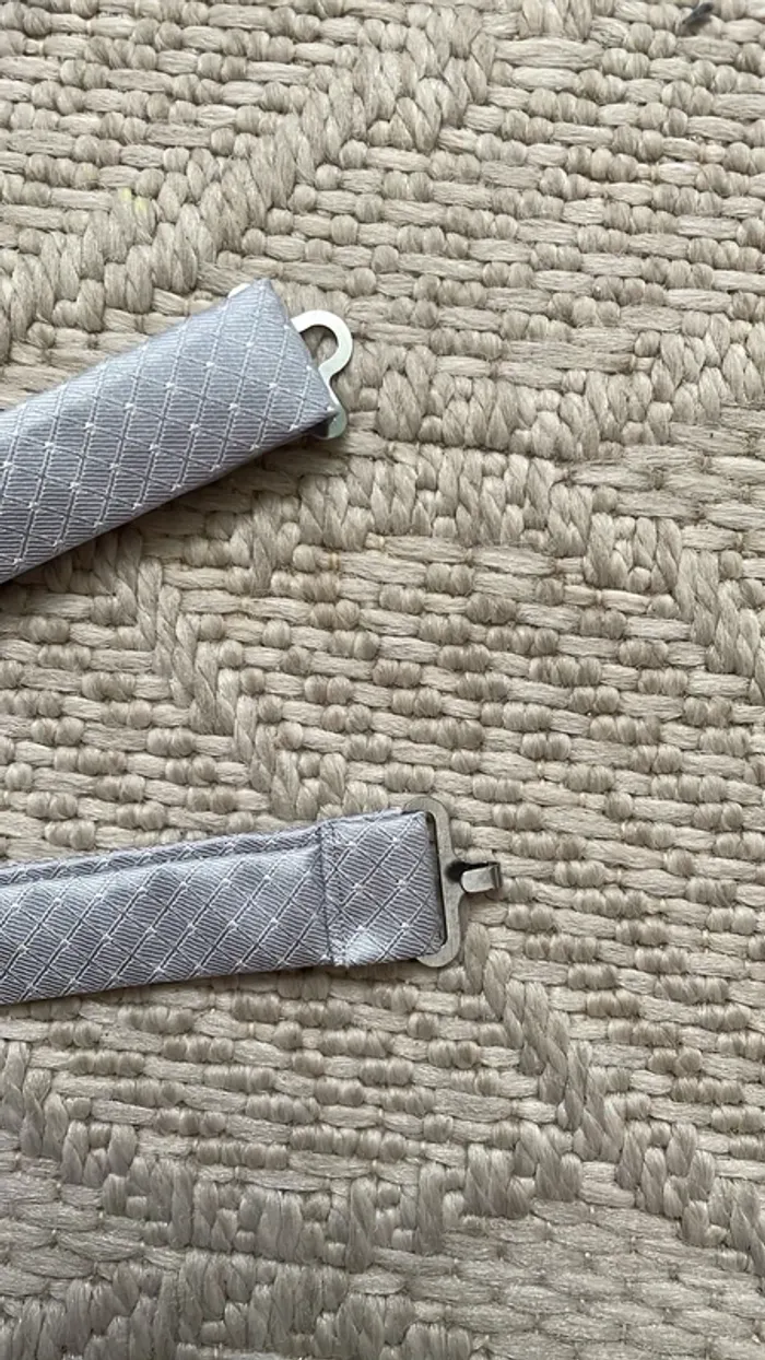 Lot de 2 cravates enfant – Noire & Argentée – Taille unique – Facile à enfiler - photo numéro 2