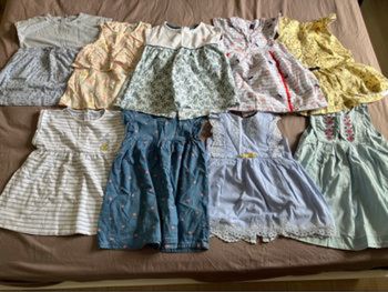 Lot 9 robes été / mi-saison 18 mois