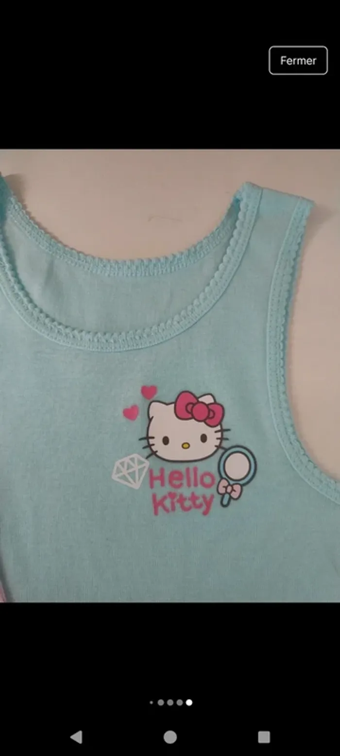 Débardeurs fille Hello Kitty en 100% coton - photo numéro 6