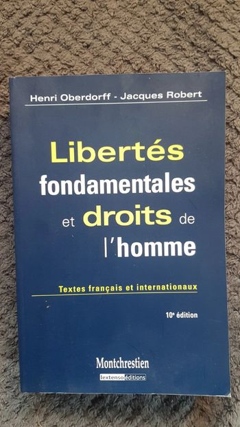 Livre Libertés fondamentales et droits de l'homme