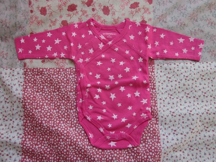 Body croisés manches longues rose 1 mois - photo numéro 5