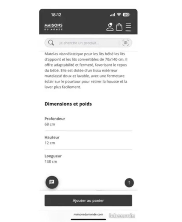 matela bébé 70x140 - photo numéro 3