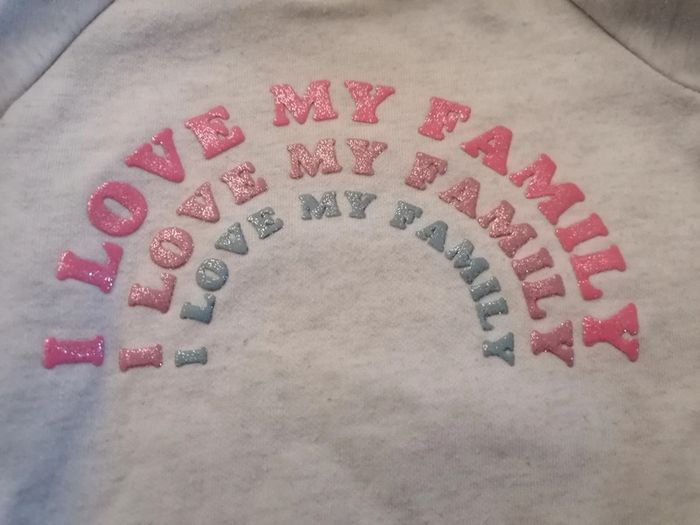 Pull hiver bébé fille I love my family - photo numéro 2