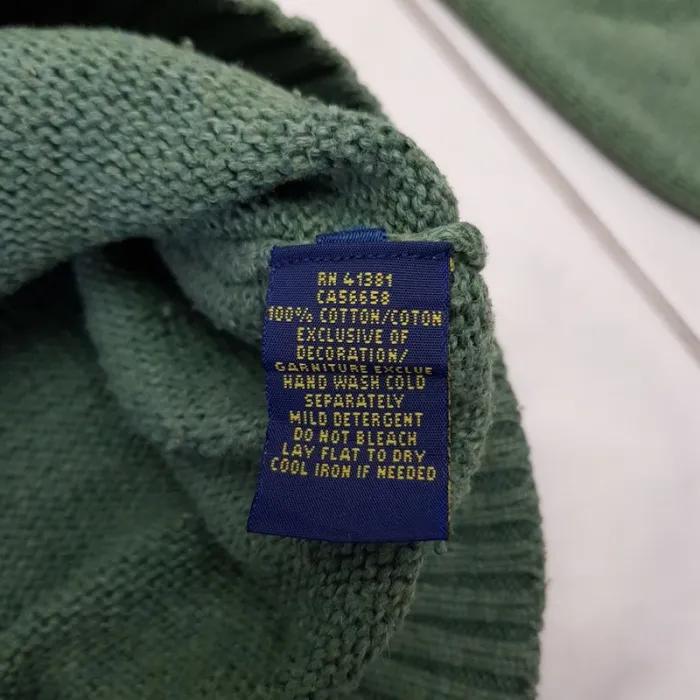Pull Camionneur half demi zip Ralph Lauren L Vert - photo numéro 7