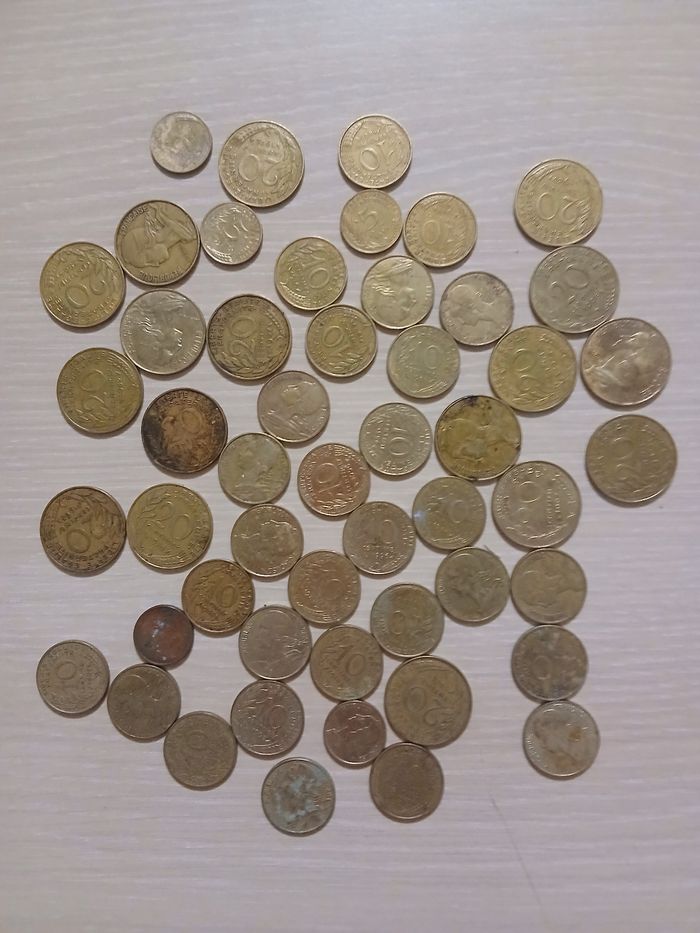 Lot de piece francaise 20cm,10cm,5cm tres bonne etat