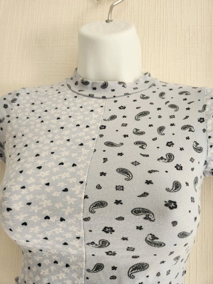 Tee-shirt court manches courtes Jennyfer XXS - photo numéro 3