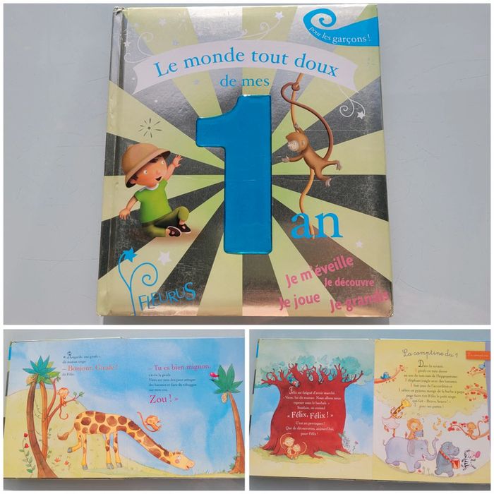 Livre couverture mousse Le Monde tout doux de mes 1 an, fleurus 53