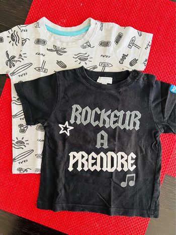 Lot de 2 tee shirts - 18 mois