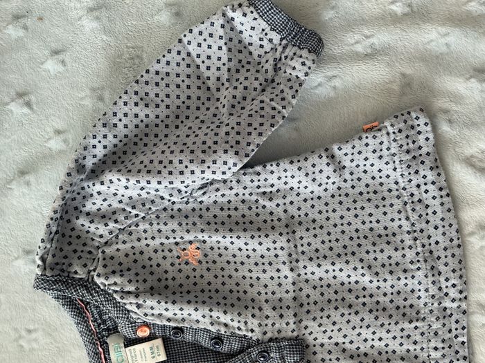 blouse manches longues bleu motifs marine 6 mois obaibi - photo numéro 4