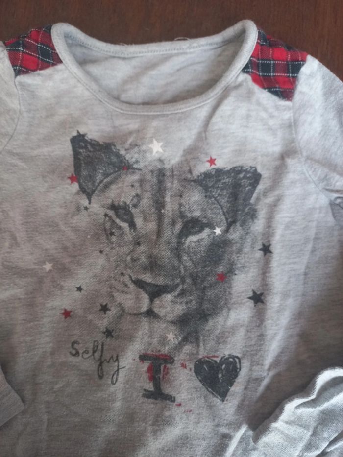 Lot de 2 t-shirts manches longues 36mois - photo numéro 3