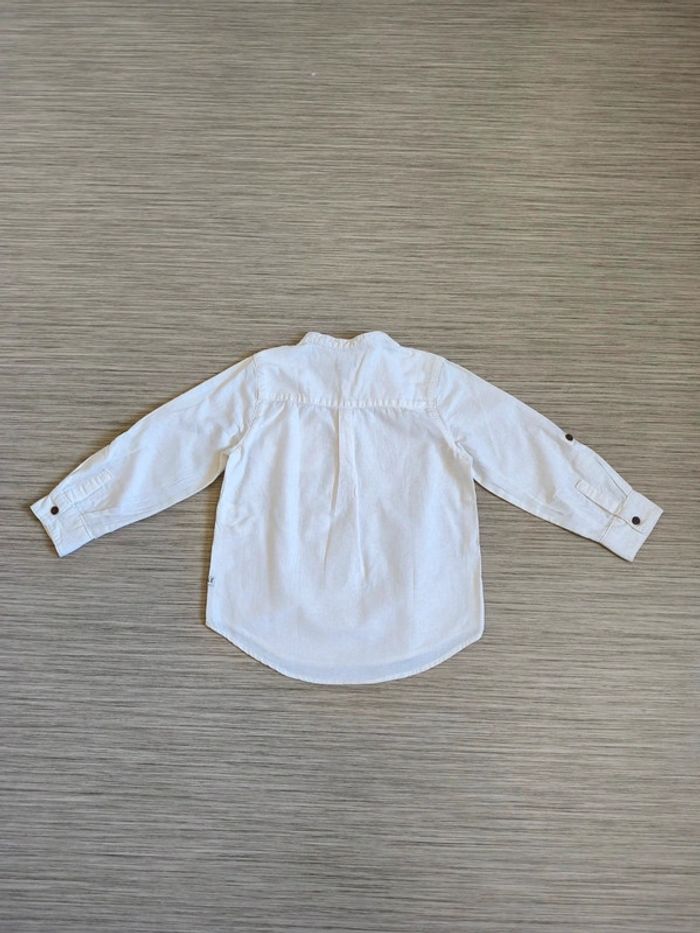 Chemise blanche en lin 5 ans - photo numéro 3
