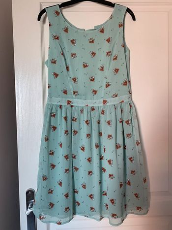 Robe Icode IKKS 40 bleu vert imprimé