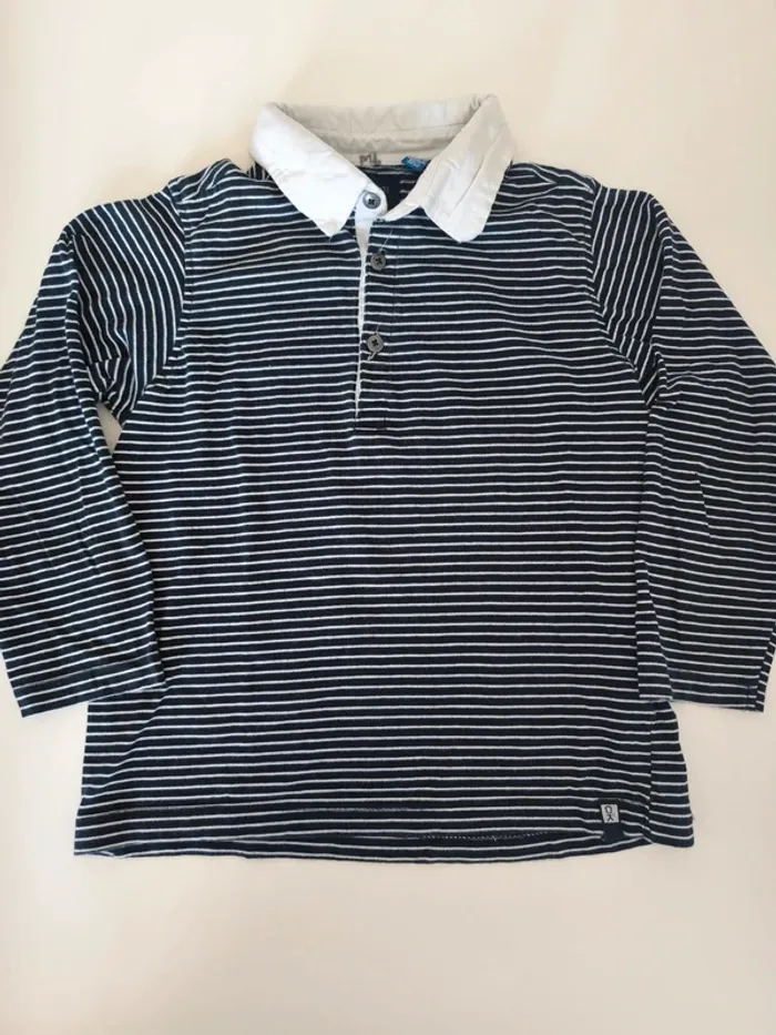 Tee shirt polo rayé Okaïdi